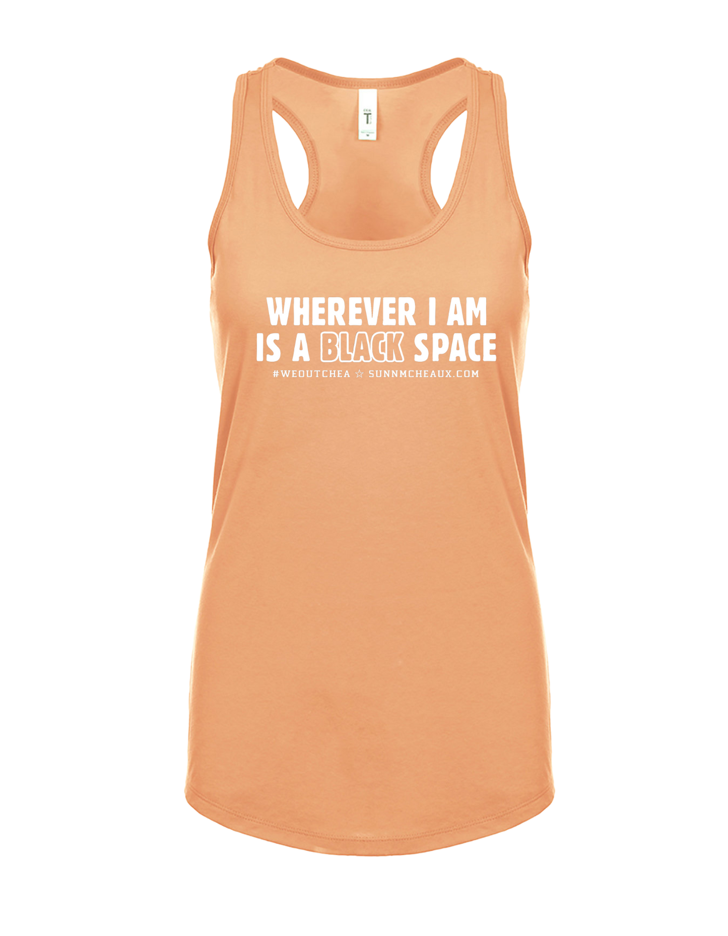 Women's Black Space Racerback Tank Top