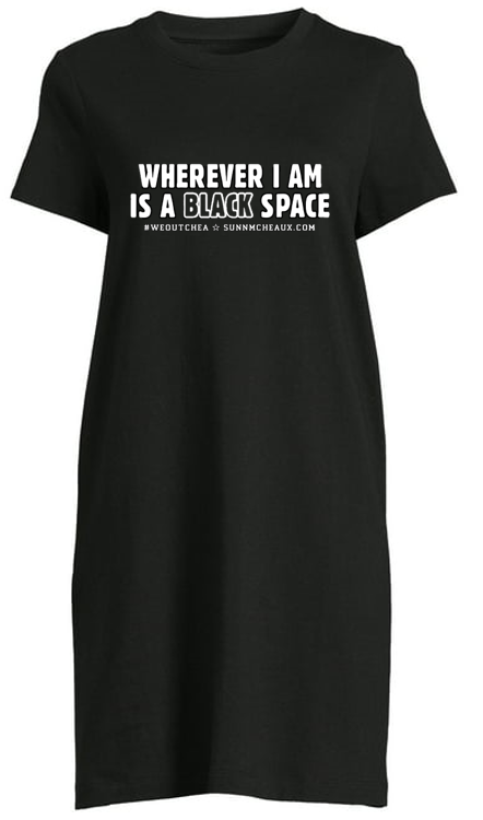 Women's Short Sleeve Black T-Shirt Dress (Various Styles)