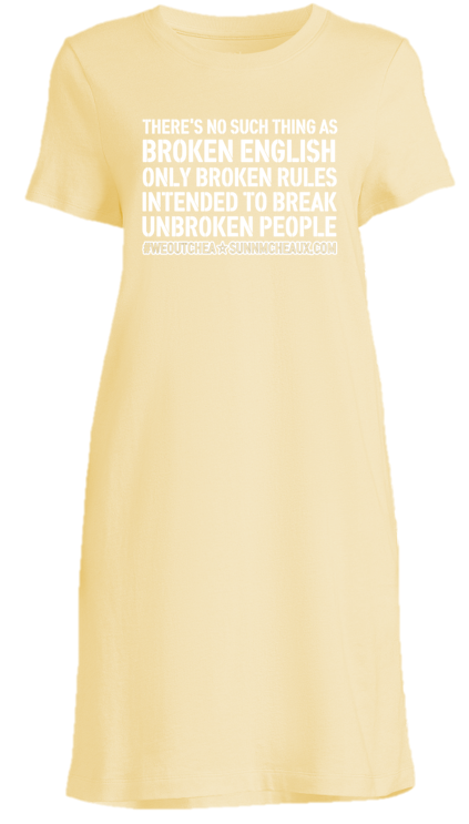 Women's Short Sleeve Cream T-Shirt Dress (Various Styles)