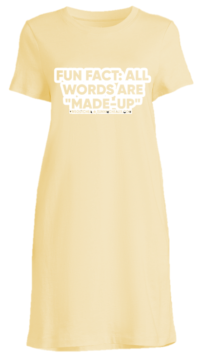 Women's Short Sleeve Cream T-Shirt Dress (Various Styles)
