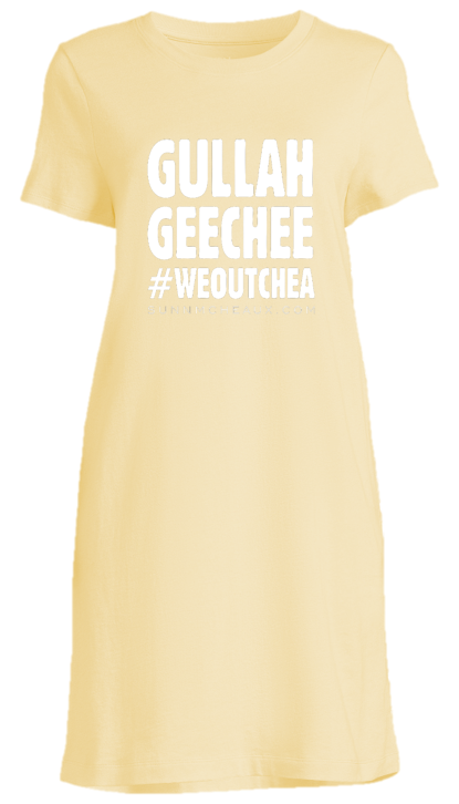 Women's Short Sleeve Cream T-Shirt Dress (Various Styles)