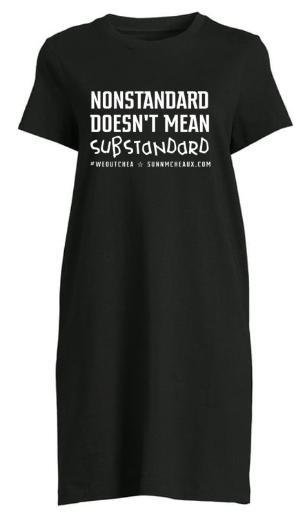 Women's Short Sleeve Black T-Shirt Dress (Various Styles)