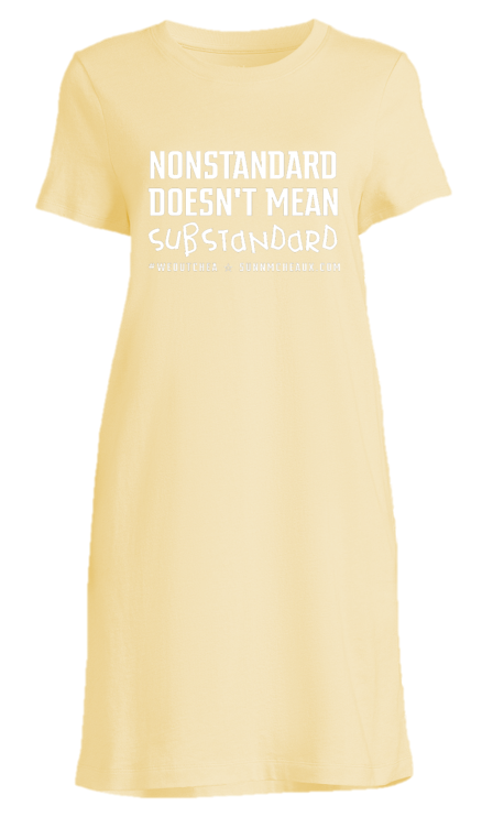 Women's Short Sleeve Cream T-Shirt Dress (Various Styles)