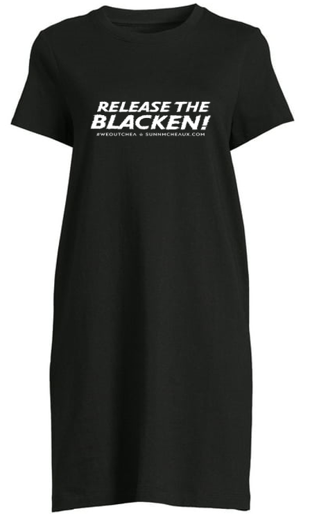 Women's Short Sleeve Black T-Shirt Dress (Various Styles)