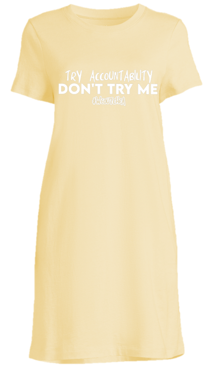 Women's Short Sleeve Cream T-Shirt Dress (Various Styles)