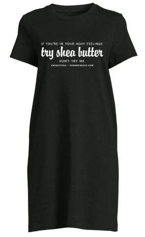 Women's Short Sleeve Black T-Shirt Dress (Various Styles)