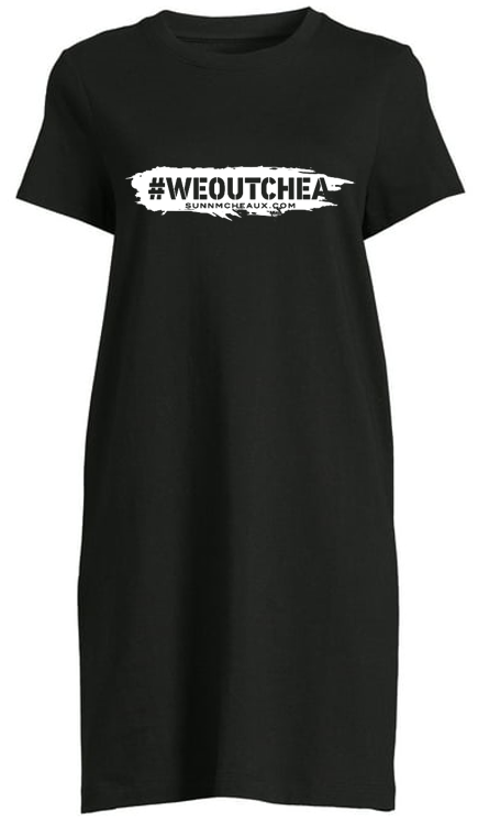 Women's Short Sleeve Black T-Shirt Dress (Various Styles)