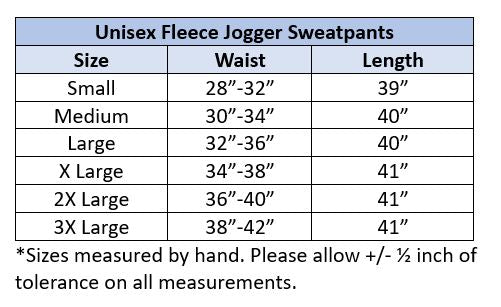 New "Universally" Fleece Jogger Sweatpants