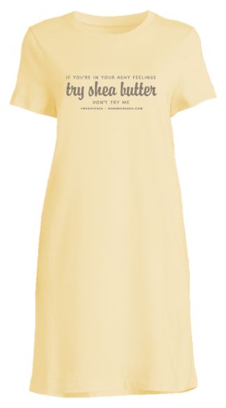 Women's Short Sleeve Cream T-Shirt Dress (Various Styles)