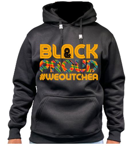 "Black & Proud" Long Sleeve Fleece Hoodie